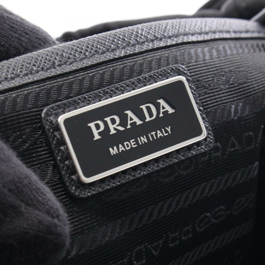 PRADA Re-Nylon 單肩背包 2VZ110 尼龍皮革 黑色 二手 男款-3
