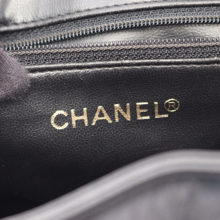 香奈兒 (CHANEL) 絎縫雙肩包,羊皮材質,黑色,二手,女士,金色五金-3