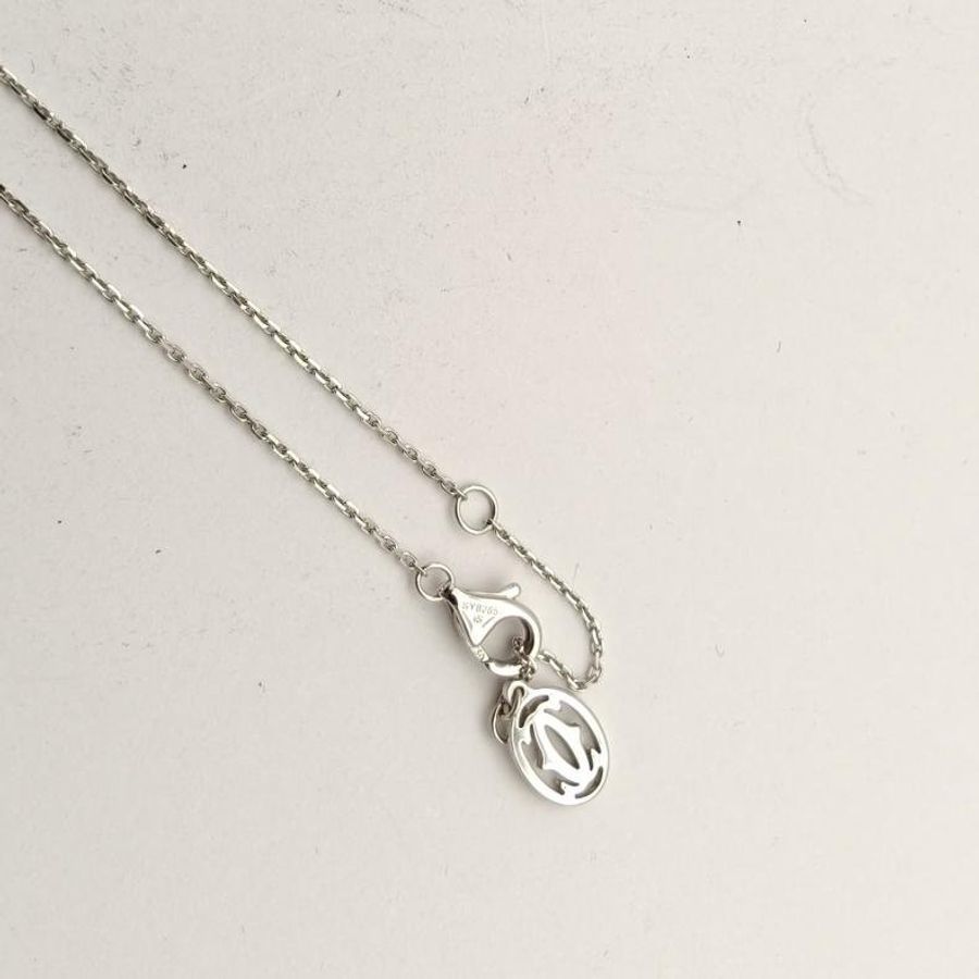 CARTIER 18K白金鑽石Symbol系列十字架項鏈小號-4
