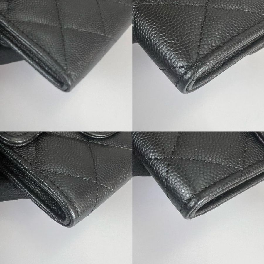 CHANEL 風琴鍊包荔枝黑淡金 28開-9