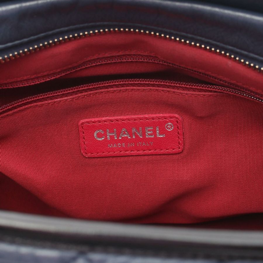 香奈兒 (CHANEL) Gabriel de Chanel 大號 Hobo 單肩包 A93824 小牛皮 海軍藍/黑色 二手-3