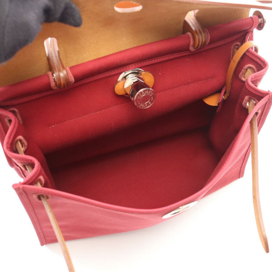 愛馬仕 Alebag Zip PM Ruby Natural 2WAY 手提包 Vache leather hunter Vache leather hunter / Toilet officer Bordeaux B-2