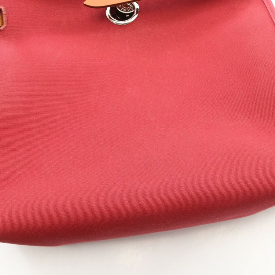 愛馬仕 Alebag Zip PM Ruby Natural 2WAY 手提包 Vache leather hunter Vache leather hunter / Toilet officer Bordeaux B-7