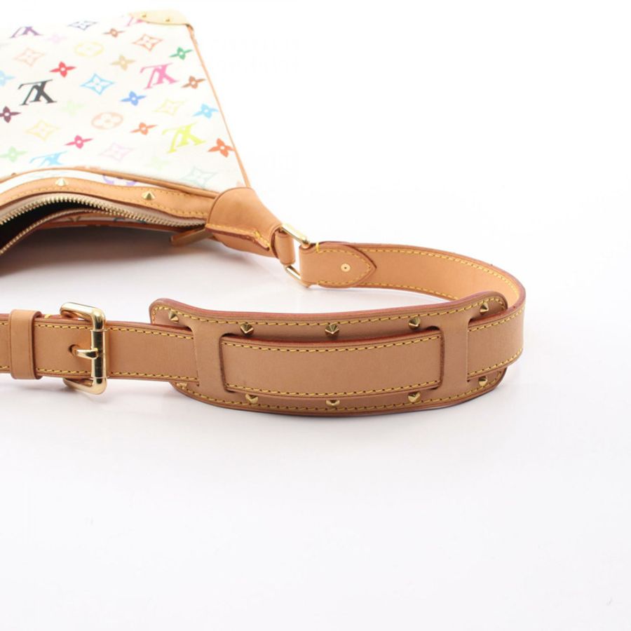 路易威登 Boulogne Monogram Multicolor Blanc 肩背包 M92660 PVC塗層帆布皮革 白色 二手 女士-5