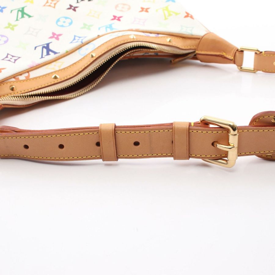 路易威登 Boulogne Monogram Multicolor Blanc 肩背包 M92660 PVC塗層帆布皮革 白色 二手 女士-6