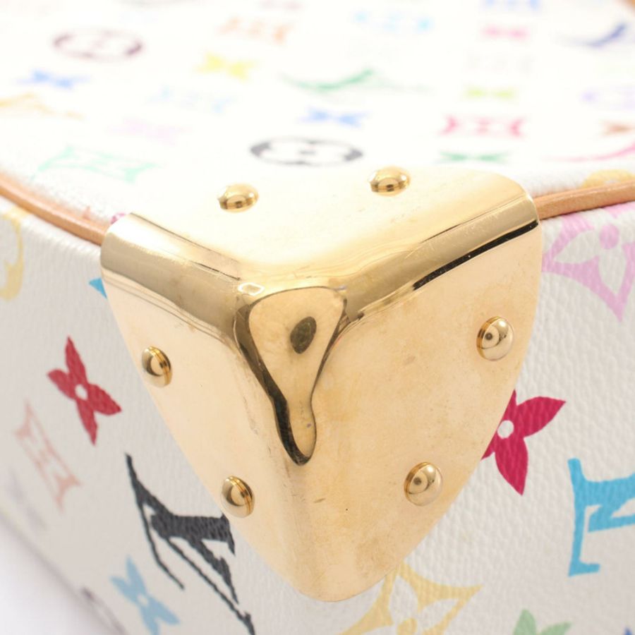 路易威登 Boulogne Monogram Multicolor Blanc 肩背包 M92660 PVC塗層帆布皮革 白色 二手 女士-9
