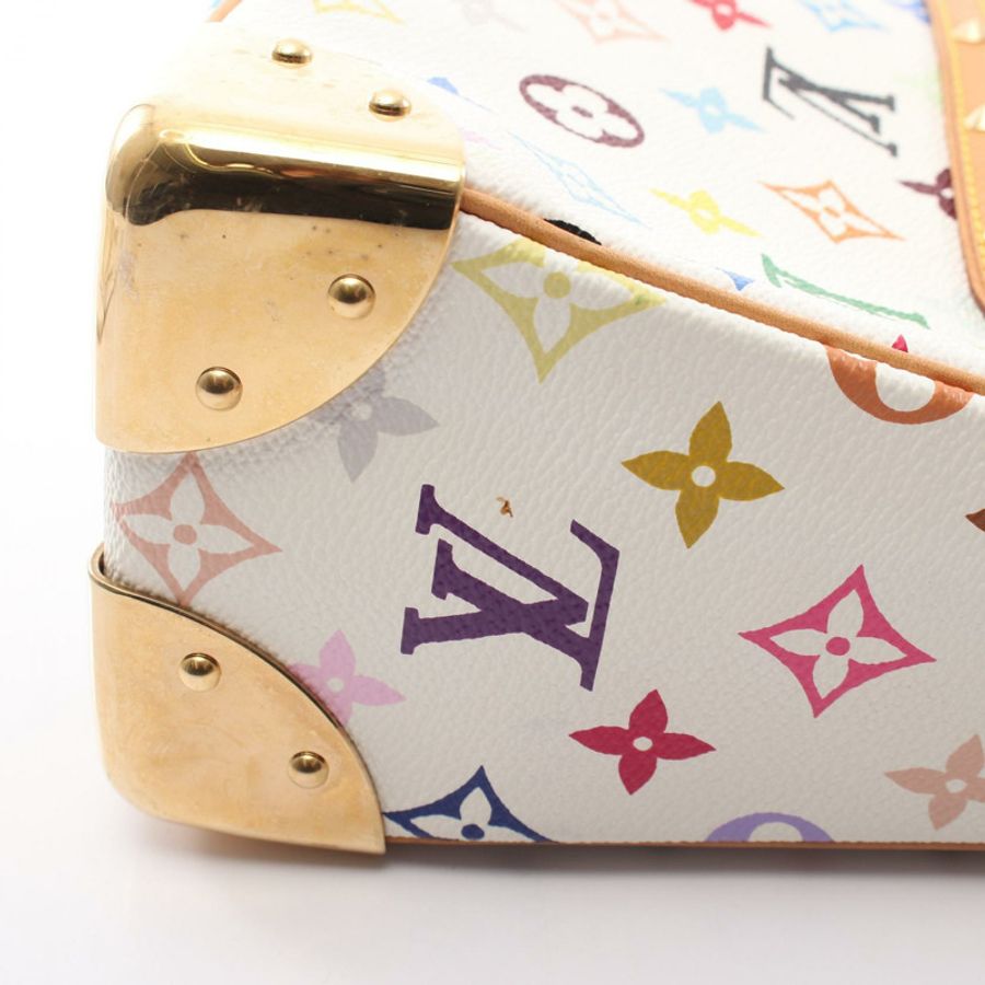 路易威登 Boulogne Monogram Multicolor Blanc 肩背包 M92660 PVC塗層帆布皮革 白色 二手 女士-12