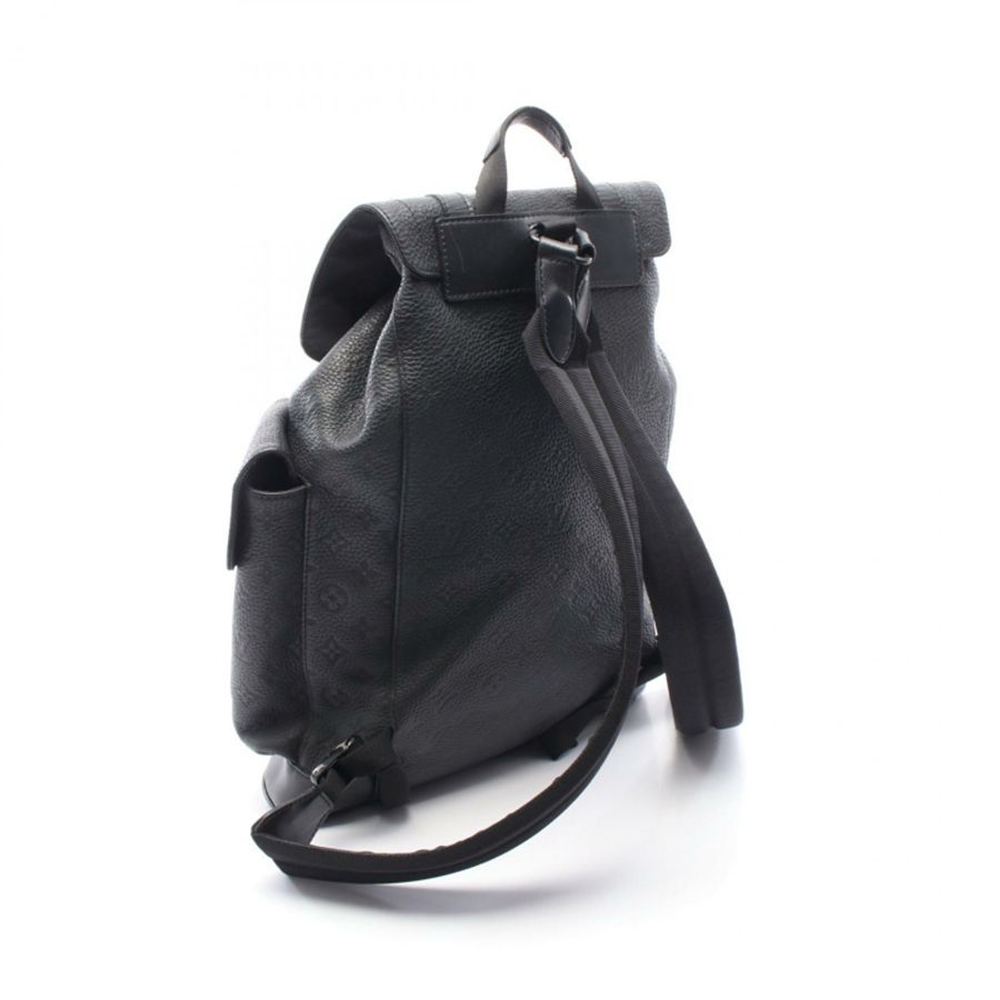 路易威登 Christopher MM Monogram Taurillon Clemence 黑色雙肩包 M55699 Taurillon Clemence 皮革-1