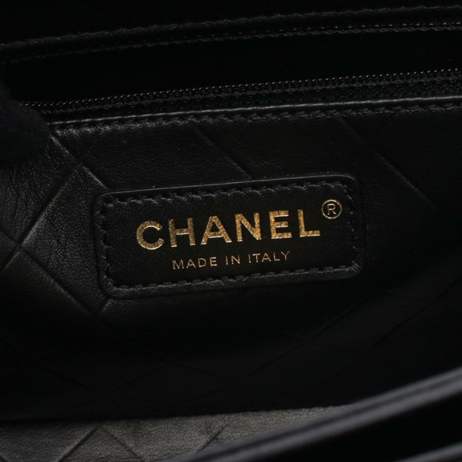 香奈兒 (CHANEL) 絎縫鏈條肩背斜背包 AS2484 黑色皮革 二手 金色五金 CC-3