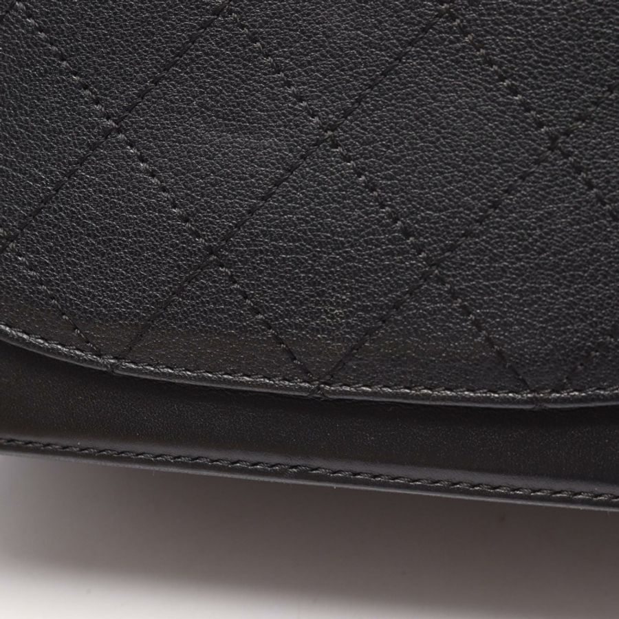 香奈兒 (CHANEL) Matelasse Vanity Bag 2WAY Shoulder Bag 皮革黑色二手女款-9
