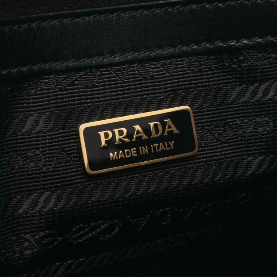 PRADA SAFFIANO LUX 2WAY 單肩手提包 1BA337 Saffiano 皮革 黑色 二手-3
