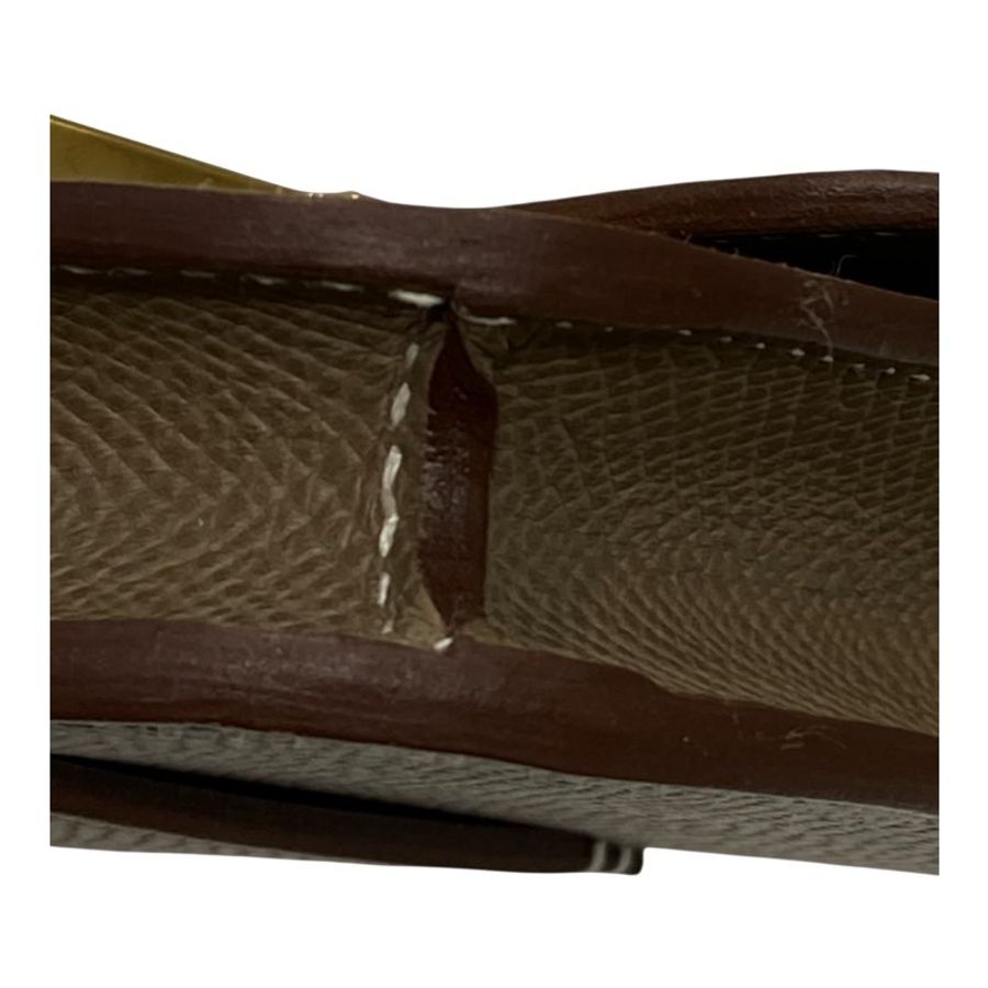 HERMES 愛馬仕 PFEUILLE CONSTANCE SLIM BICO 大象灰 金釦-7