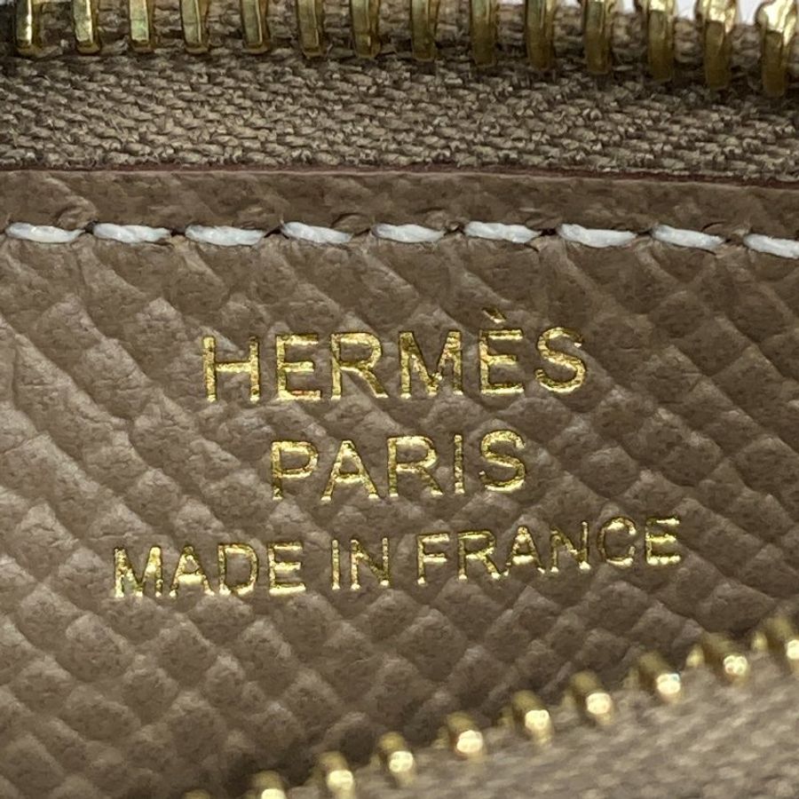 HERMES 愛馬仕 PFEUILLE CONSTANCE SLIM BICO 大象灰 金釦-11