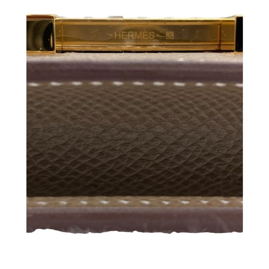 HERMES 愛馬仕 PFEUILLE CONSTANCE SLIM BICO 大象灰 金釦-13