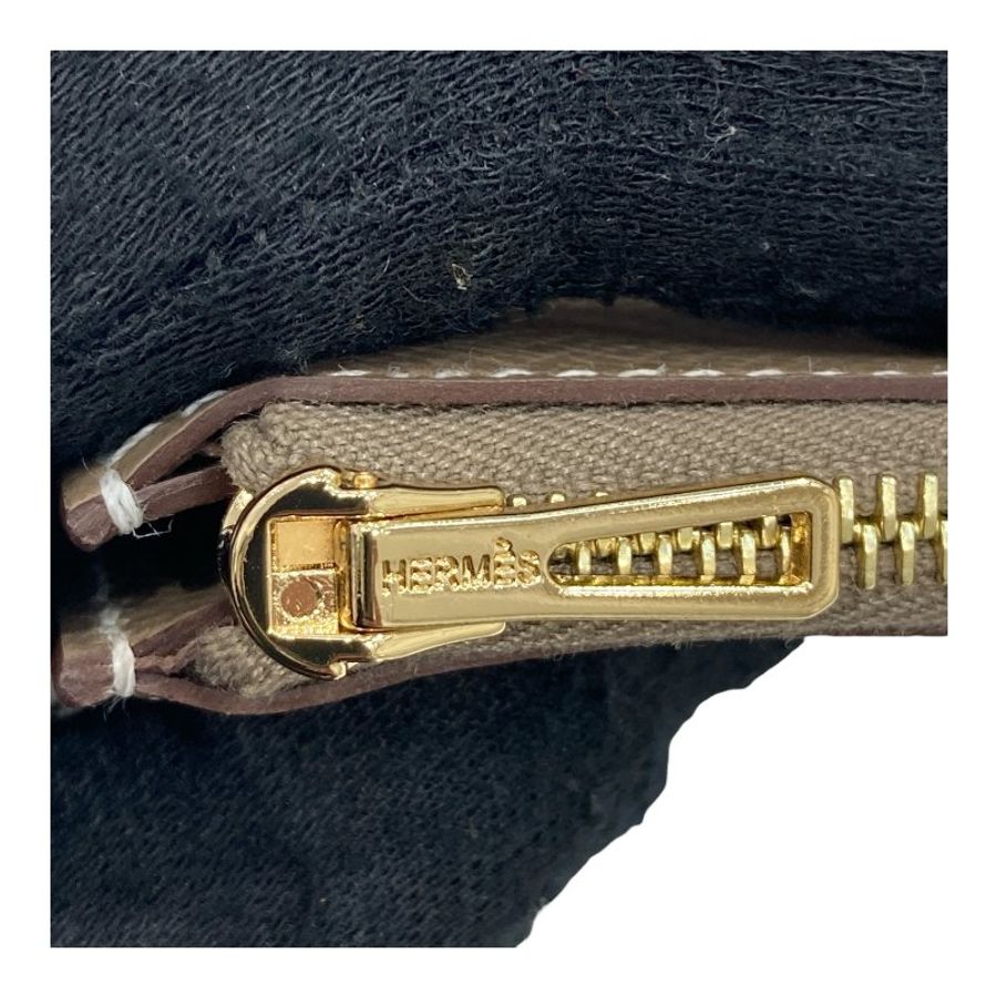 HERMES 愛馬仕 PFEUILLE CONSTANCE SLIM BICO 大象灰 金釦-15