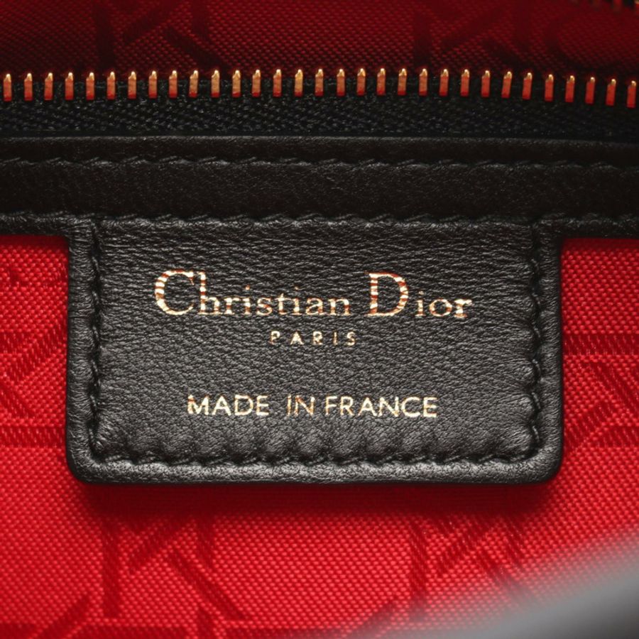 Christian Dior LADY DIOR Cannage 斜背肩背包,羊皮材質,黑色,二手-3