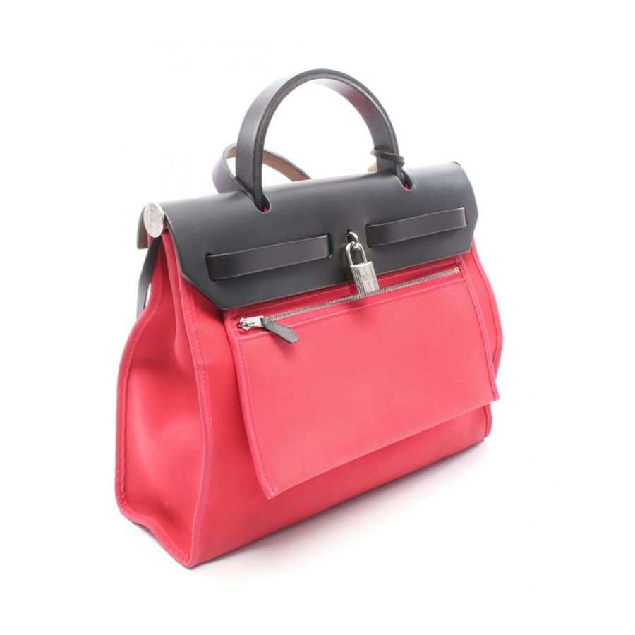 愛馬仕 Herbag Zip PM 單肩手提包,A Toile 軍官獵人玫瑰極致 SHW-1