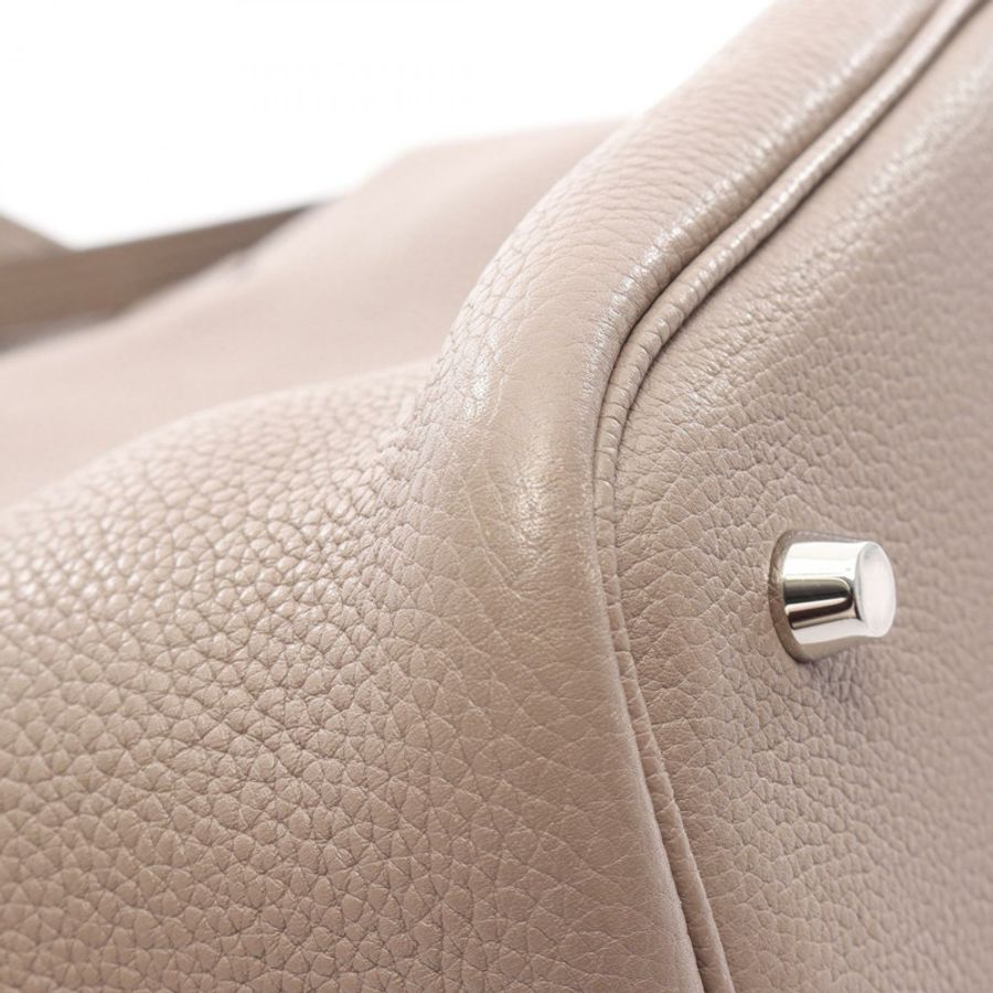 HERMES Picotin Lock 中型托特包 手提包 D Taurillon Clemence Gris 托特勒 SHW-5