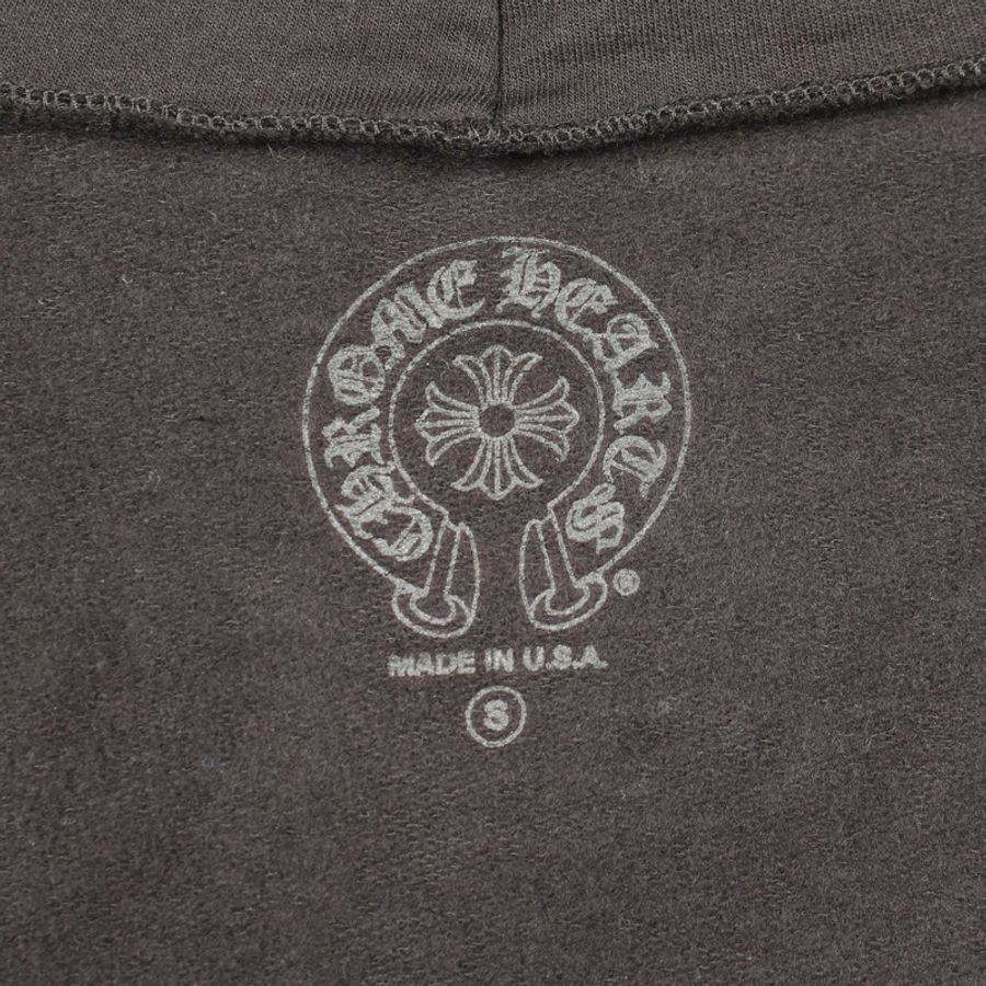 CHROME HEARTS 馬蹄鐵圖案後背印花 - 東京限量版連帽衫,純棉材質,黑色,二手男款-2