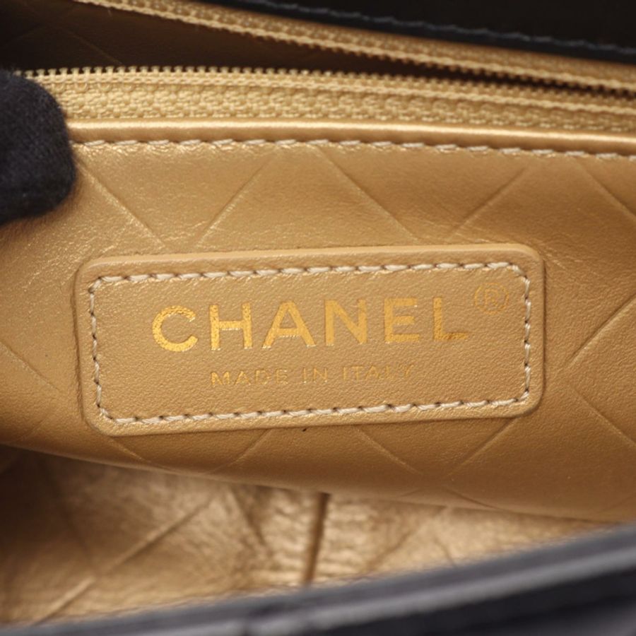 香奈兒 (CHANEL) Matelasse 雙色鏈條肩背包 AS2978 羊皮黑色雙C標誌-3