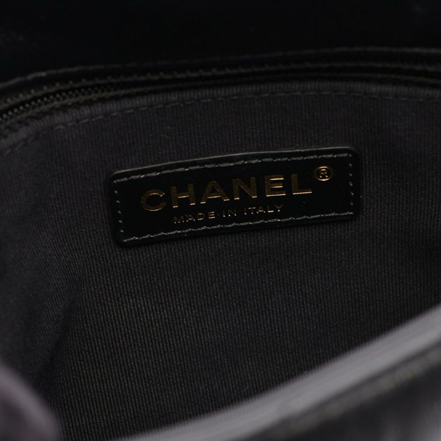 香奈兒 (CHANEL) Matelasse 雙色鏈條斜背包 AS3206 黑色皮革二手-3