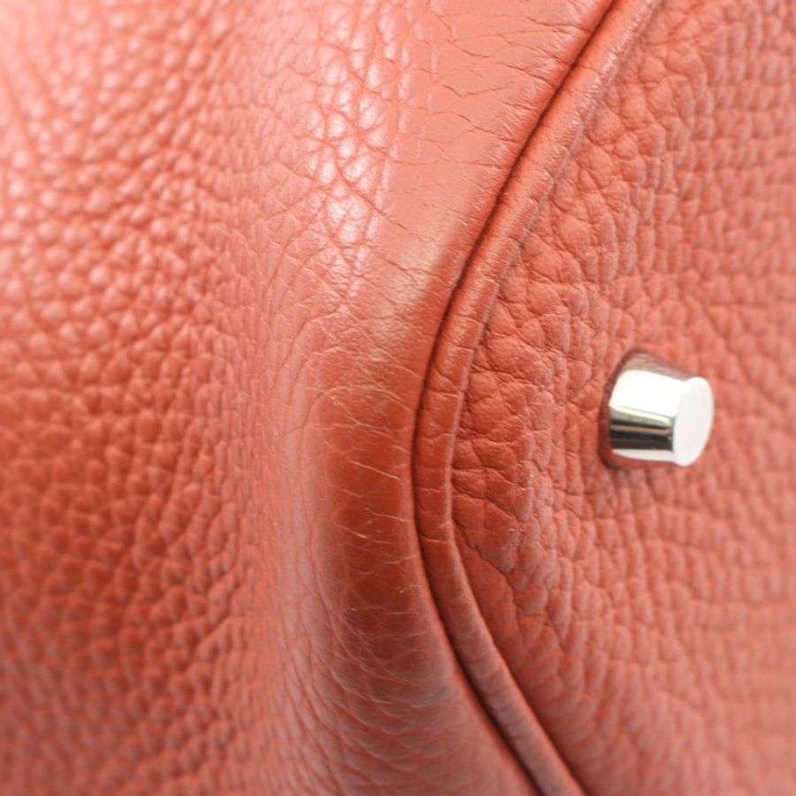 愛馬仕 Picotin Lock PM Brique 手提包 H060991CK Taurillon Clemence Taurillon Clemence 棕色二手女士-7