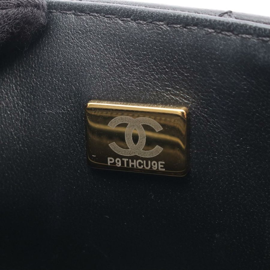 香奈兒 (CHANEL) 絎縫手柄雙肩包 AS4408 羊皮黑色金色五金-4