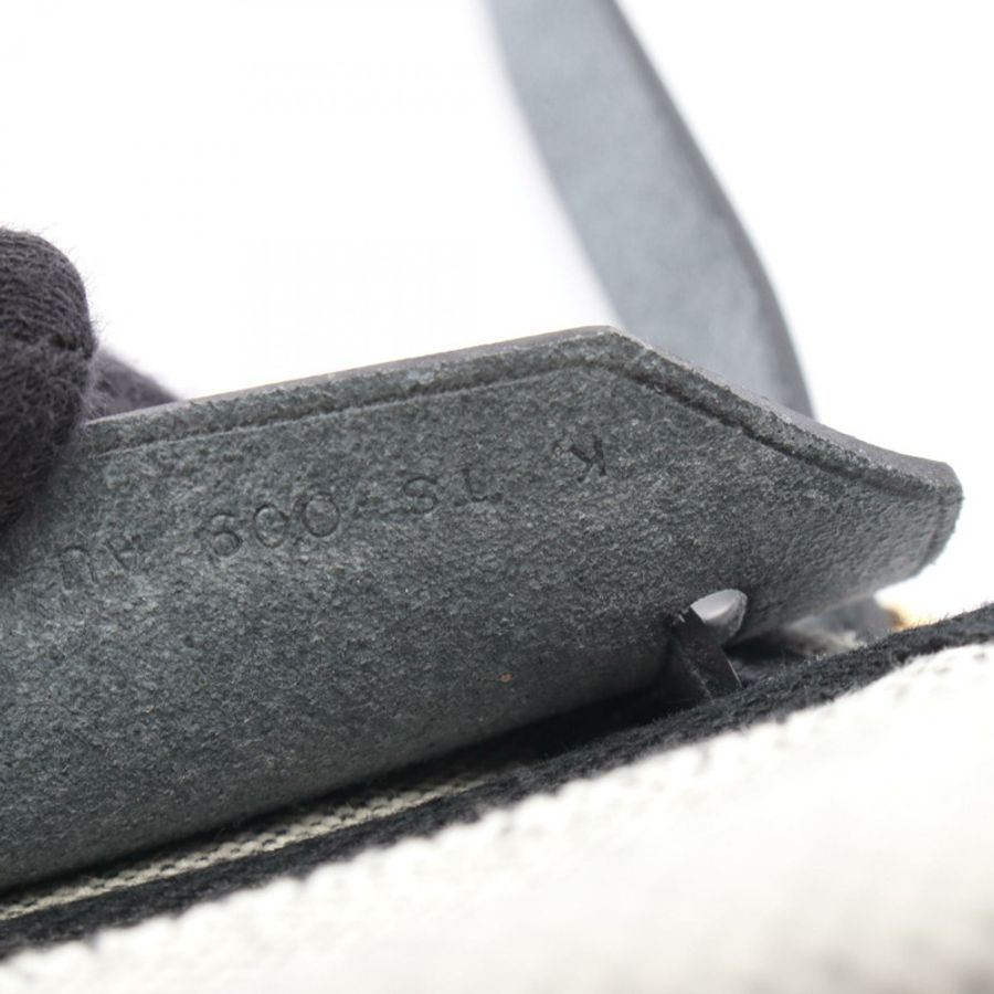 愛馬仕 Herbag Zip 迷你肩斜背包,帆布皮革,灰色,金色五金-4