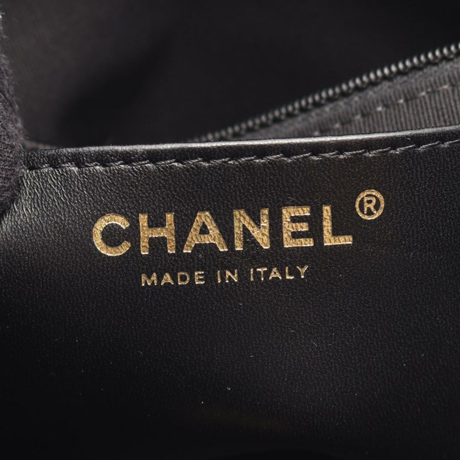 香奈兒 (CHANEL) 大號翻蓋絎縫肩背包 AS3215 羊皮(綿羊皮)黑色二手女款-3