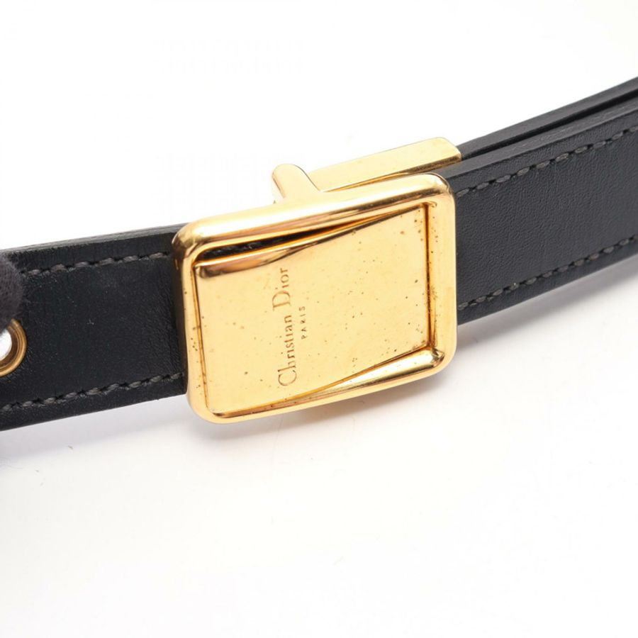 Dior 30 MONTAIGNE Oblique 肩背包 M9203UMOS 帆布皮革 米色 海軍藍 二手 女士-10