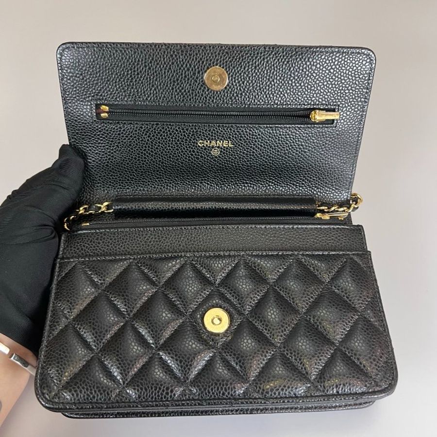 CHANEL WOC包荔枝黑金 AP0250/晶片款-5