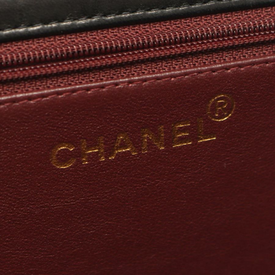 香奈兒 (CHANEL) 絎縫按扣肩背包,羊皮(綿羊皮),黑色,二手,女士-3
