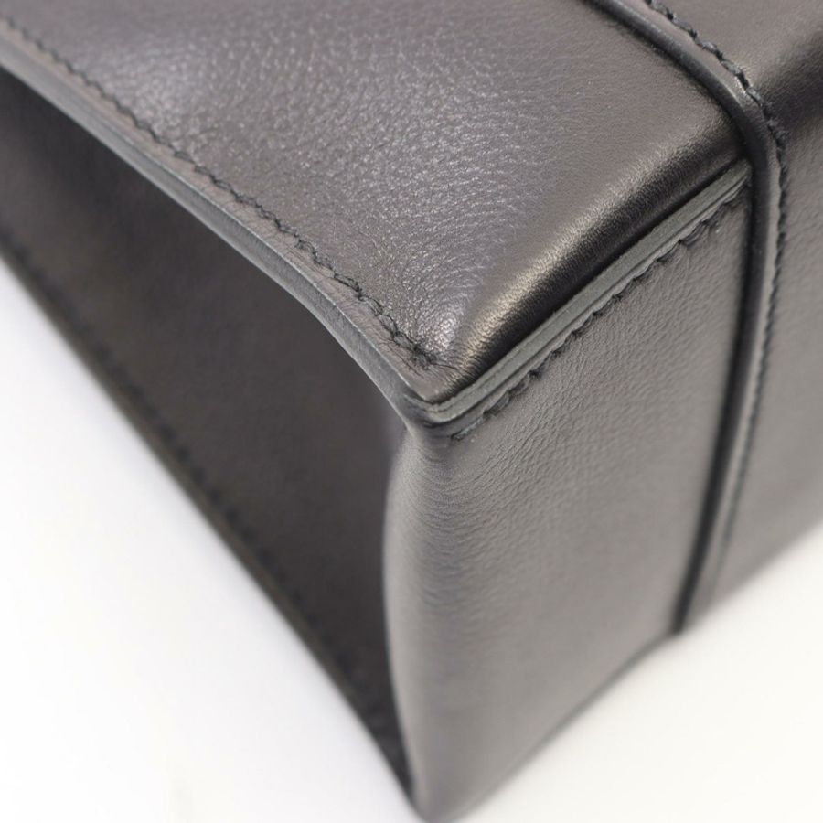 愛馬仕 Cab'H 單肩斜背包 085056CK Evergrain 皮革 黑色 SHW 二手 W-5