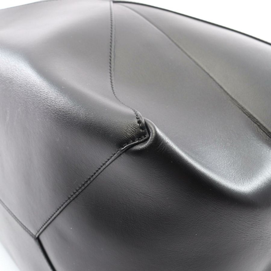 LOEWE Puzzle Fold Duffle 2WAY Boston 手提包,黑色皮革,二手,男女通用-4
