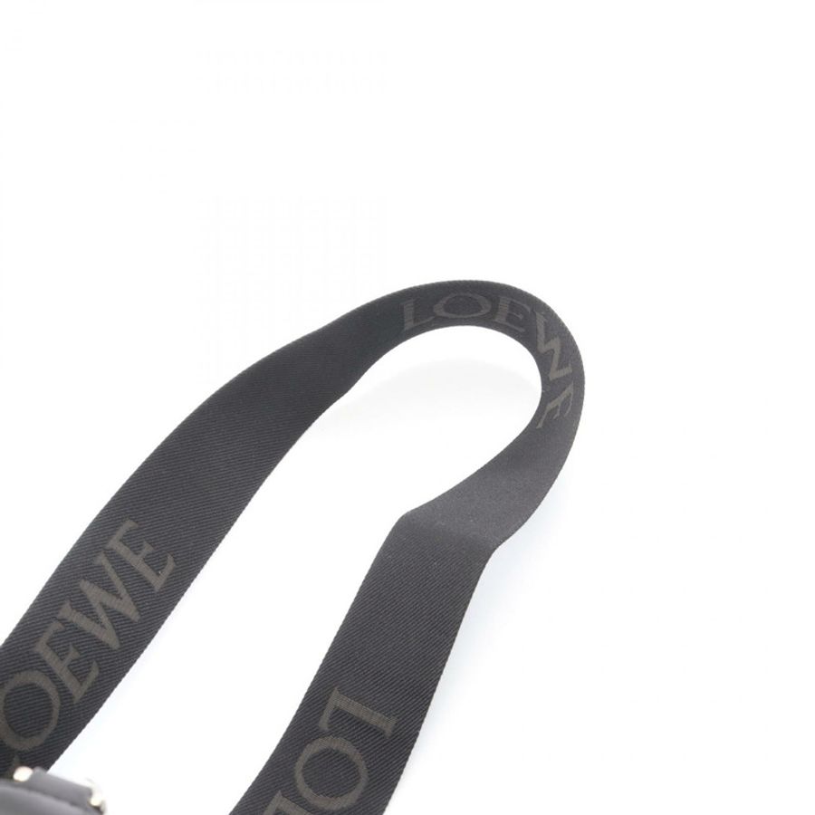 LOEWE Puzzle Fold Duffle 2WAY Boston 手提包,黑色皮革,二手,男女通用-6