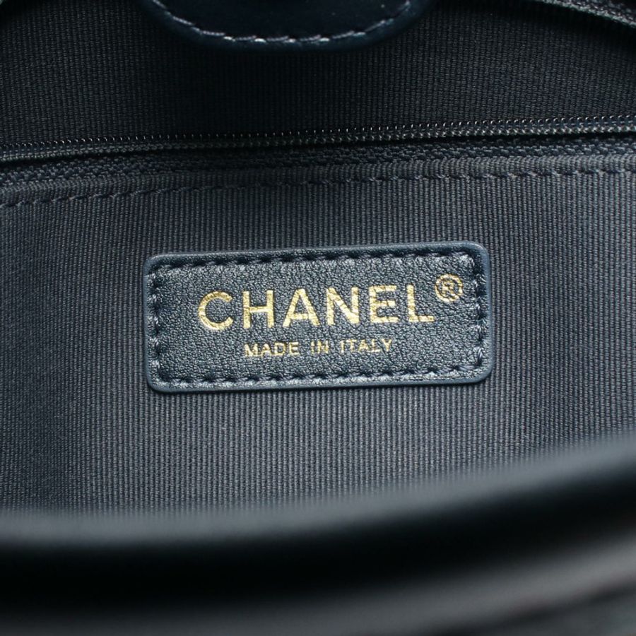 香奈兒 (CHANEL) 絎縫 Hobo 鏈條肩背包 AS4532 牛仔布藍色金色五金 二手 CC-3