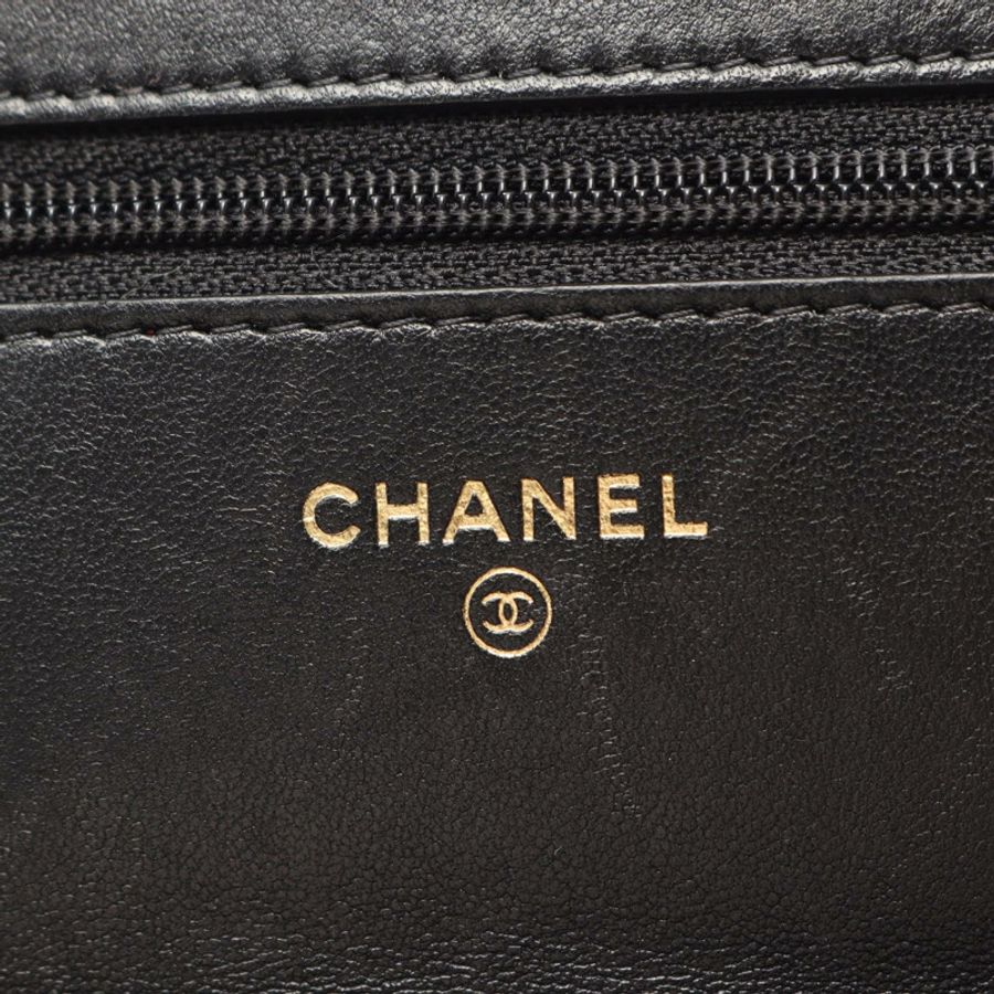 CHANEL 19 dix-neuf 馬特拉斯鏈斜背包 AP0957 小羊皮 黑色-4