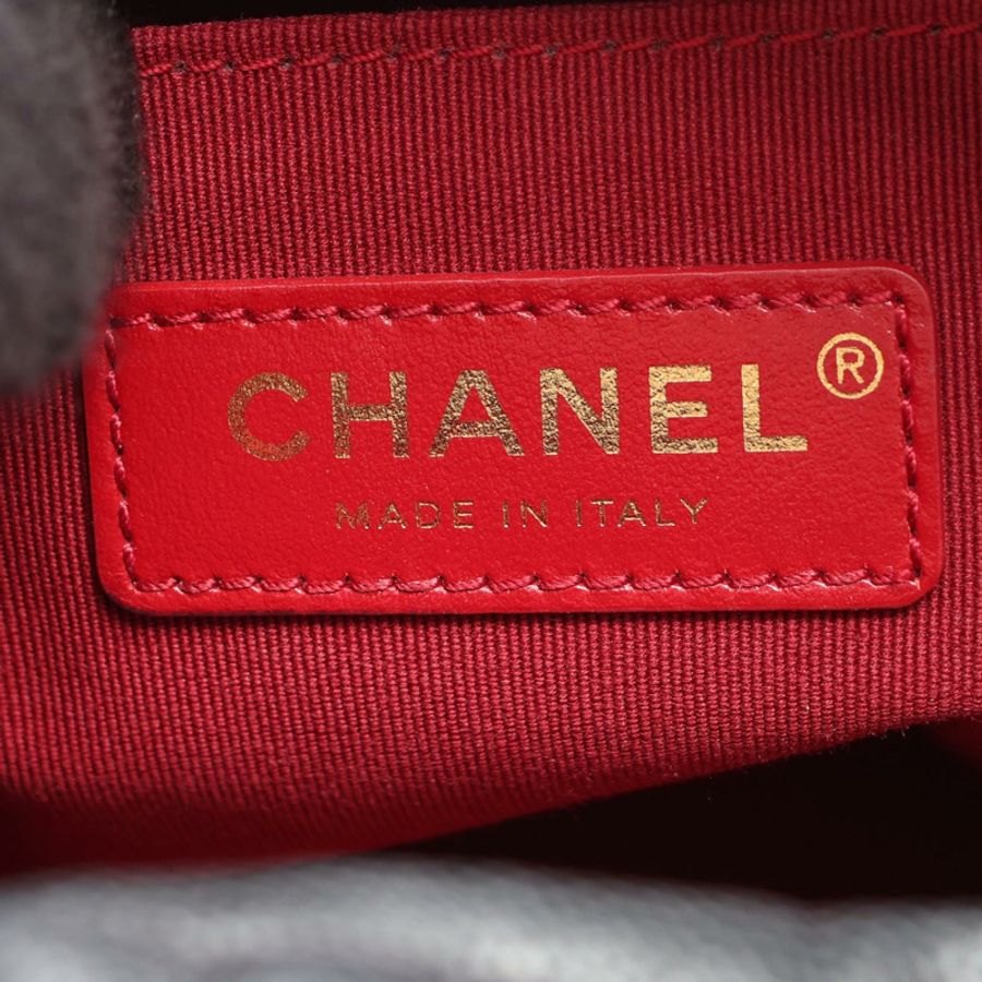 香奈兒 (CHANEL) 絎縫抽繩水桶鏈條斜背包 AS3371 黑色皮革 GHW-3