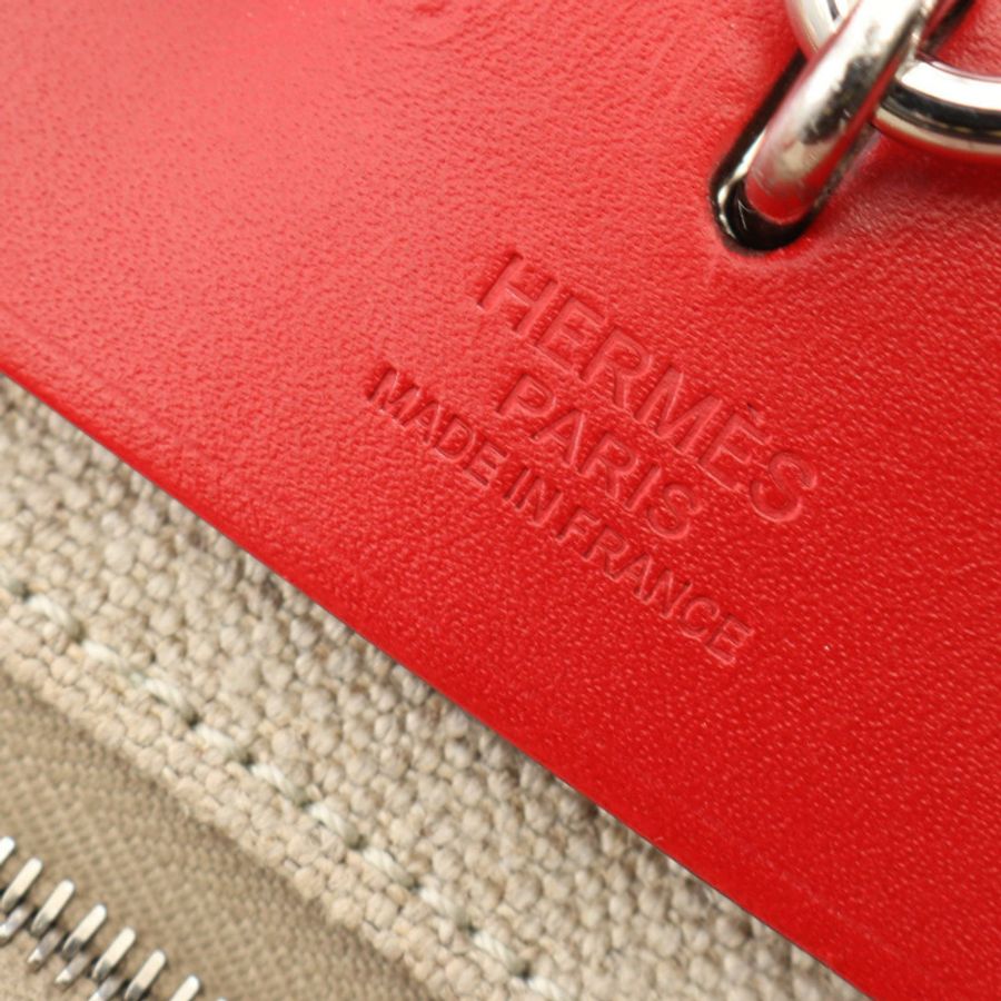 愛馬仕 Herbag Zip H Vibration 肩挎包 Hunter Toile de Camp Ficelle SHW-3