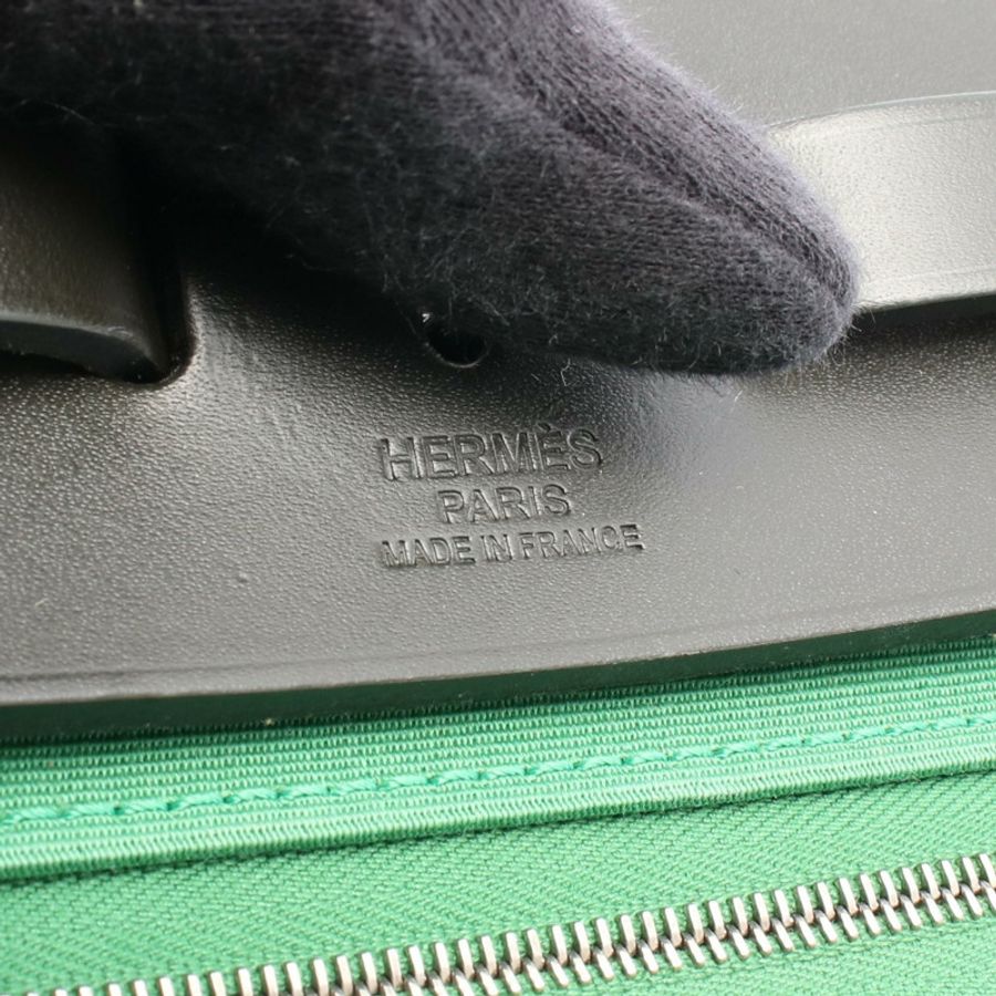愛馬仕 Herbag Zip PM 單肩手提包,A Toile 軍官獵裝 Banboo SHW-3