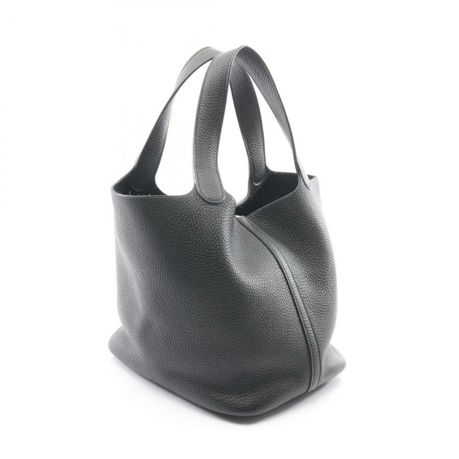 愛馬仕 Picotin Lock MM 手提包 Taurillon Clemence Taurillon Clemence 黑色二手女士-1