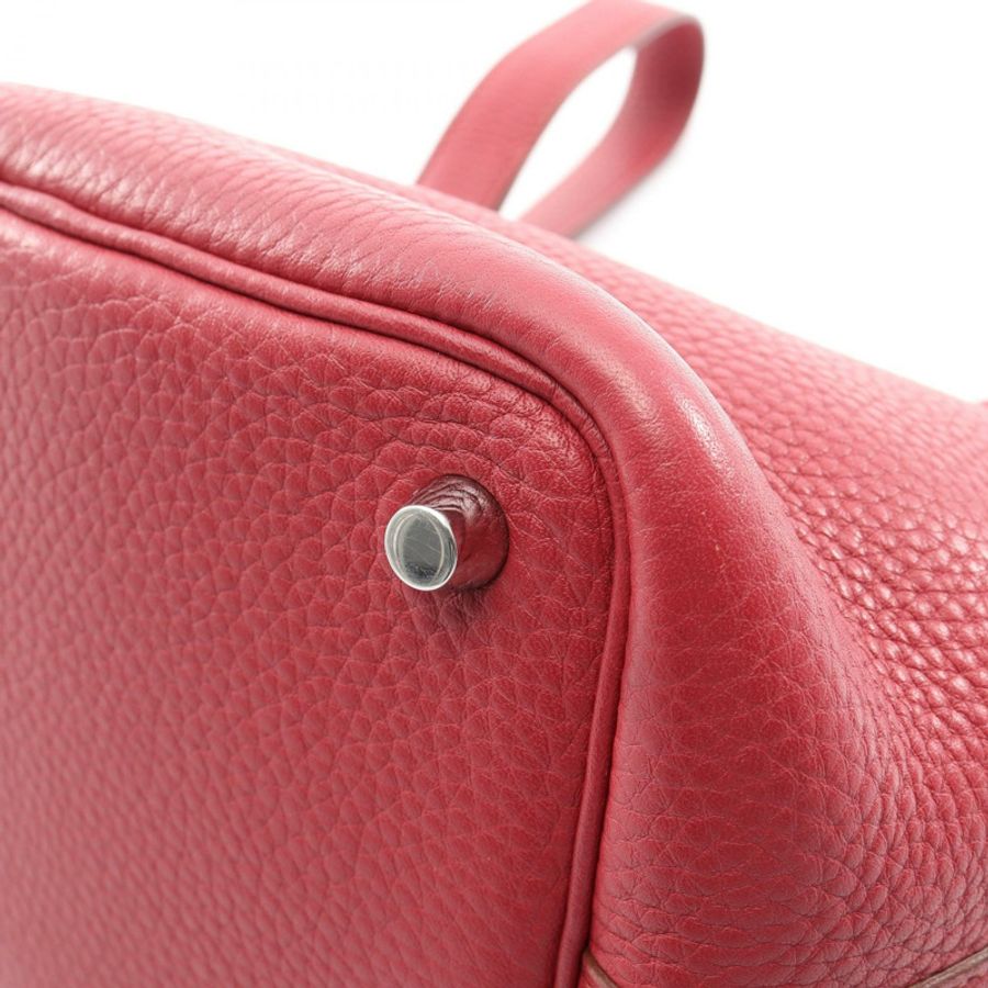 愛馬仕 Picotin Lock PM Ruby 手提包 Taurillon Clemence Taurillon Clemence Bordeaux 二手女士-9