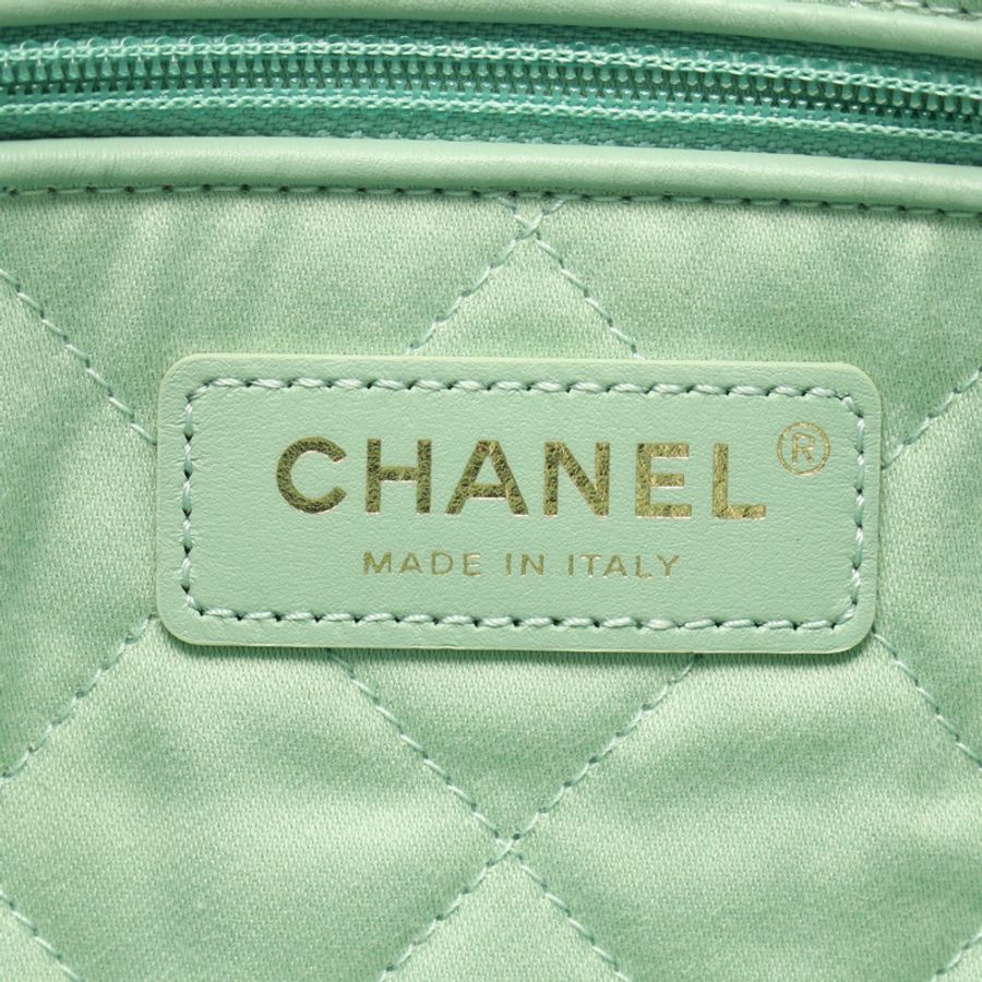 香奈兒 (CHANEL) Matelasse Chanel 22 小號肩背包 AS3260 羊皮(綿羊皮)綠色 二手 女士-3