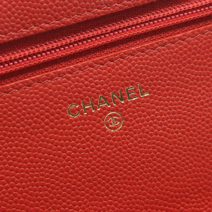 香奈兒 (CHANEL) Matelasse Loop Handle 2WAY Shoulder Bag Grained Calfskin leather 紅色 二手 女士-3