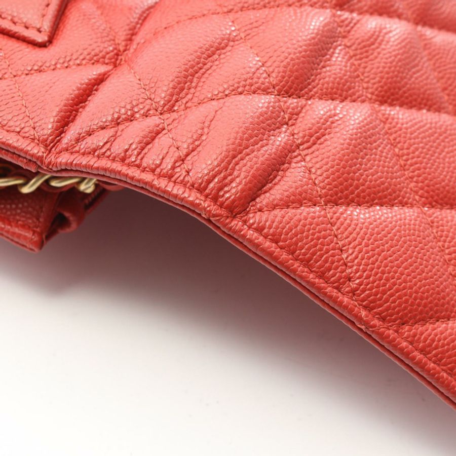 香奈兒 (CHANEL) Matelasse Loop Handle 2WAY Shoulder Bag Grained Calfskin leather 紅色 二手 女士-5