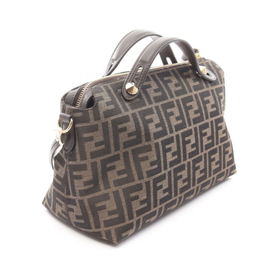 FENDI BY THE WAY SOFT MEDIUM Selleria FF 提花斜背包帆布 全新-1