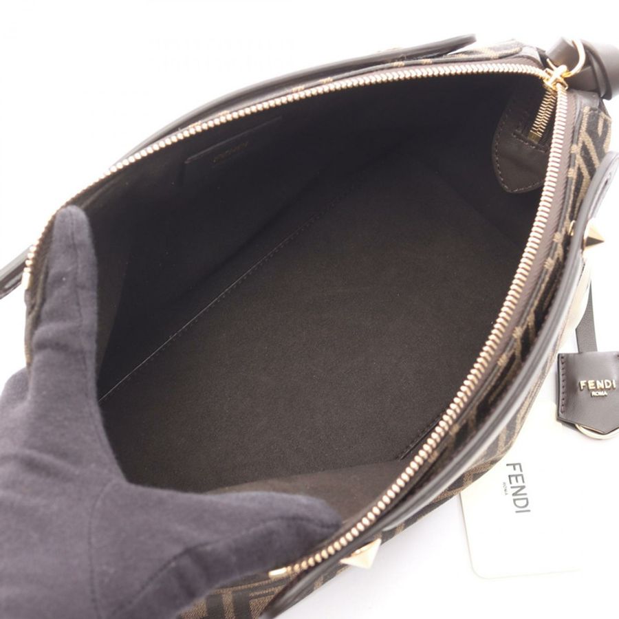 FENDI BY THE WAY SOFT MEDIUM Selleria FF 提花斜背包帆布 全新-2