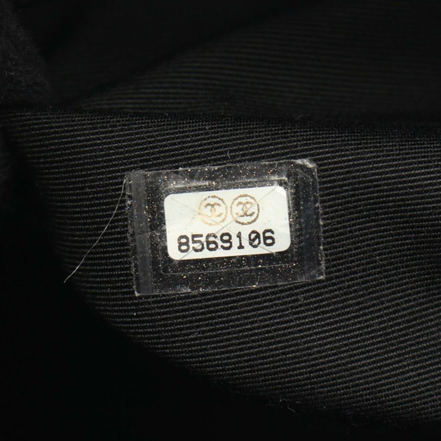 香奈兒 (CHANEL) Medallion 手提包 A01804 黑色粒面小牛皮,二手,五金配件-4
