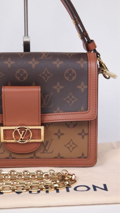 LV Dauphine达芙妮老花中号单肩包-11