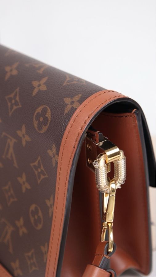LV Dauphine达芙妮老花中号单肩包-19